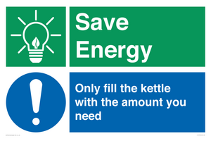 Save Energy - Only fill the kettle with the amount you need